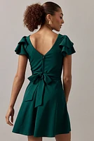 Debbie Bow Back Waisted Mini Dress