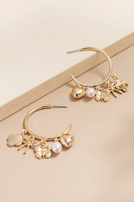 Isabel Charm Hoop Earrings