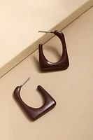 Tina Square Oval Chunky Hoop Earrings