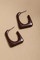 Tina Square Oval Chunky Hoop Earrings