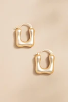 Rita Puffy Square Huggie Earrings