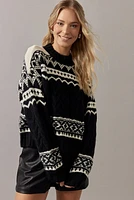 Judy Mock Neck Fairisle Pullover Sweater