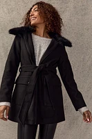 Kathie Faux Fur Collar Coat