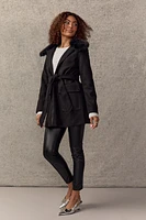 Kathie Faux Fur Collar Coat