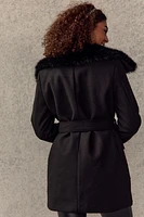 Kathie Faux Fur Collar Coat