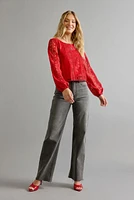 Dora Crewneck Allover Lace Blouse
