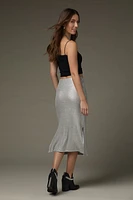 Kara Metallic Knit Midi Skirt