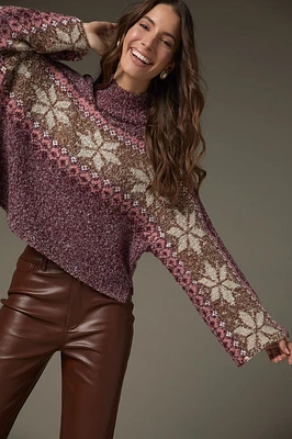 Louise Boucle Snowflake Pullover Sweater