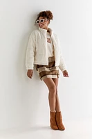 Sabrina Faux Fur Ribbed Puff Jacket