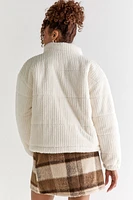 Sabrina Faux Fur Ribbed Puff Jacket