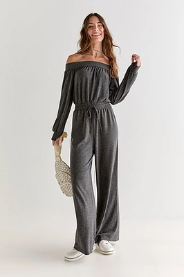 Mari Off Shoulder Cozy Jumpsuit