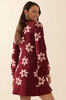 Kristina Floral Mini Sweater Dress