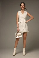 Janelle Tweed Button Front Mini Dress