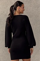 Maria Balloon Sleeve Sweater Dress