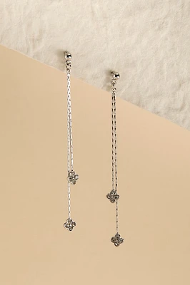 Cheryl Clover Charm Drop Earrings