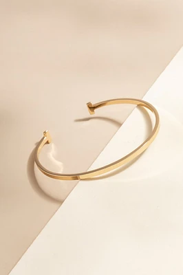 Monique Gold Wire Open Cuff Bracelet