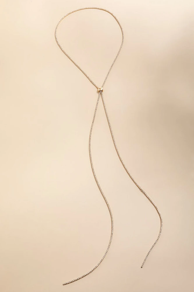 Alexandra Cupchain Tie Long Pendant Necklace