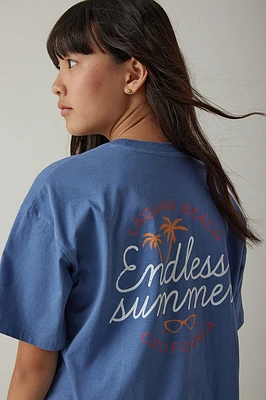 Hello Franki Endless Summer Oversized Graphic T-Shirt for girls