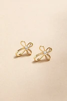 Abby Loop Cross With Crystal Center Studs