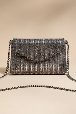 Kathleen Rhinestone Envelope Clutch Bag