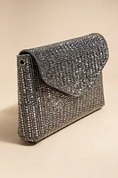 Kathleen Rhinestone Envelope Clutch Bag