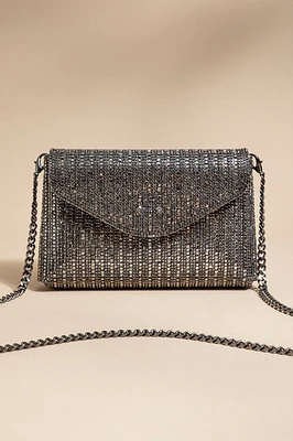 Kathleen Rhinestone Envelope Clutch Bag