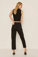 Emily Heart Embroidered Straight Leg Denim Jeans