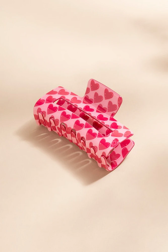 Lorrin Heart Print Claw