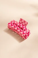 Lorrin Heart Print Claw