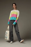 Holly Neon Color Block Pullover Sweater