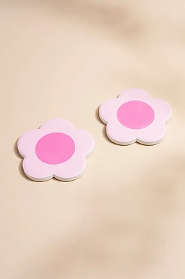 Stacy Pink Flower Car Coaster