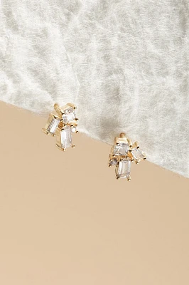 Madeline Crystal Cluster Stud Earrings