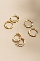 Nola Pearl And Gold Earring Set