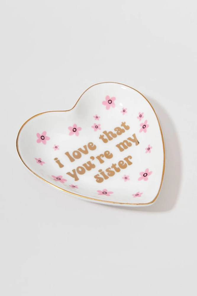 Sister Love Graphic Trinket Tray