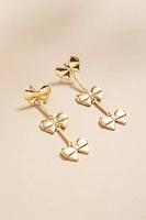 Coutney Puffy Bow Station Drop Earrings