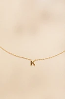 K Mini Initial Pendant Carded Necklace