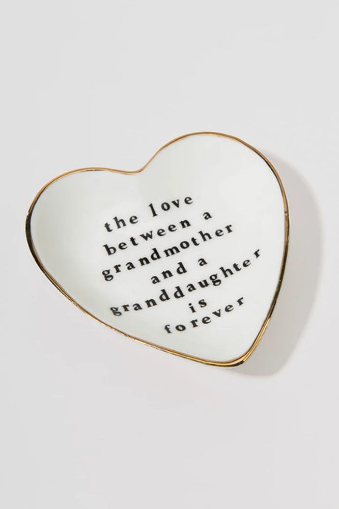 Grandmother Granddaughter Love Heart Trinket Tray