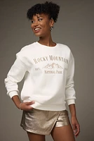 Rockie Mountain Metallic Embroidered Sweatshirt