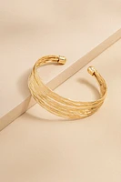 Gabrielle Layered Gold Row Cuff Bracelet