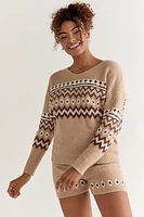 Eliza Fairisle Wubby Lounge Top