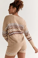 Eliza Fairisle Wubby Lounge Top