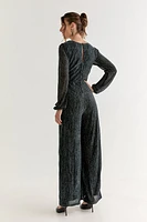 Morgan Shimmer Knit Jumpsuit