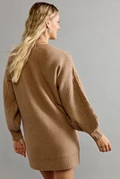 Sheila Cable Knit Sweater Mini Dress