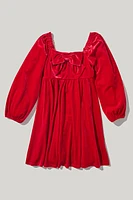 Hello Franki Velvet Bow Front Dress for girls