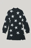 Hello Franki Star Pattern Sweater Dress for girls