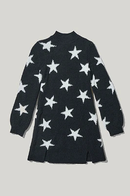 Hello Franki Star Pattern Sweater Dress for girls