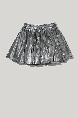 Hello Franki Elastic Waist Godet Skort for girls