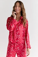 Dolores Ditsy Heart Satin PJ Set