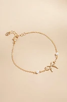 Jacquelyn Bow With Pearls Carded Bracelet