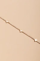 Diane Pave Clover Station Necklace